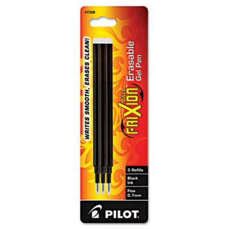 PILOT Refill for FriXion Erasable Gel Ink Pen Black 3-Pk 72838